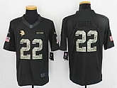 Nike Vikings 22 Smith Black Camo Salute To Service Limited Jersey,baseball caps,new era cap wholesale,wholesale hats